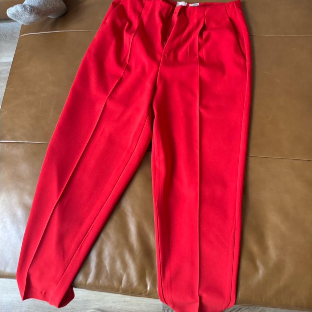 Women Red Dress Pants
